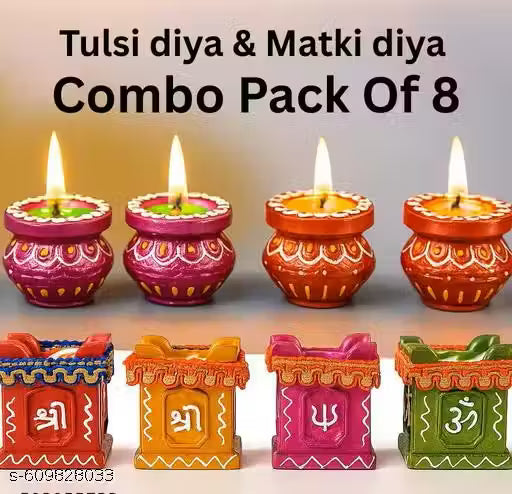 Diwali Tulsi Diya Set- Pack Of 8
